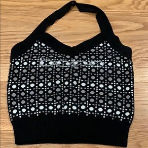 Bebe sweater halter crop top